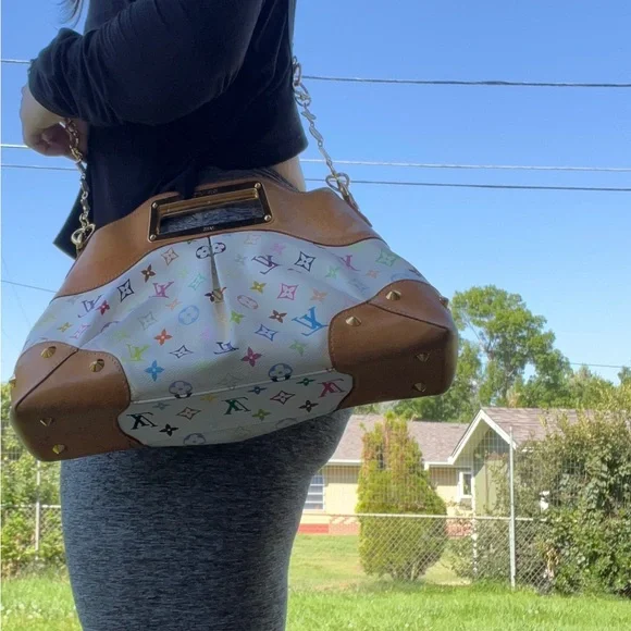 Louis Vuitton Purse White Monogram Judy Shoulder Bag - Picture 7 of 8